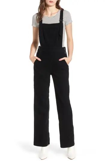 Women's Ag Gwendolyn Corduroy Overalls, Size X-Small - Black | Nordstrom