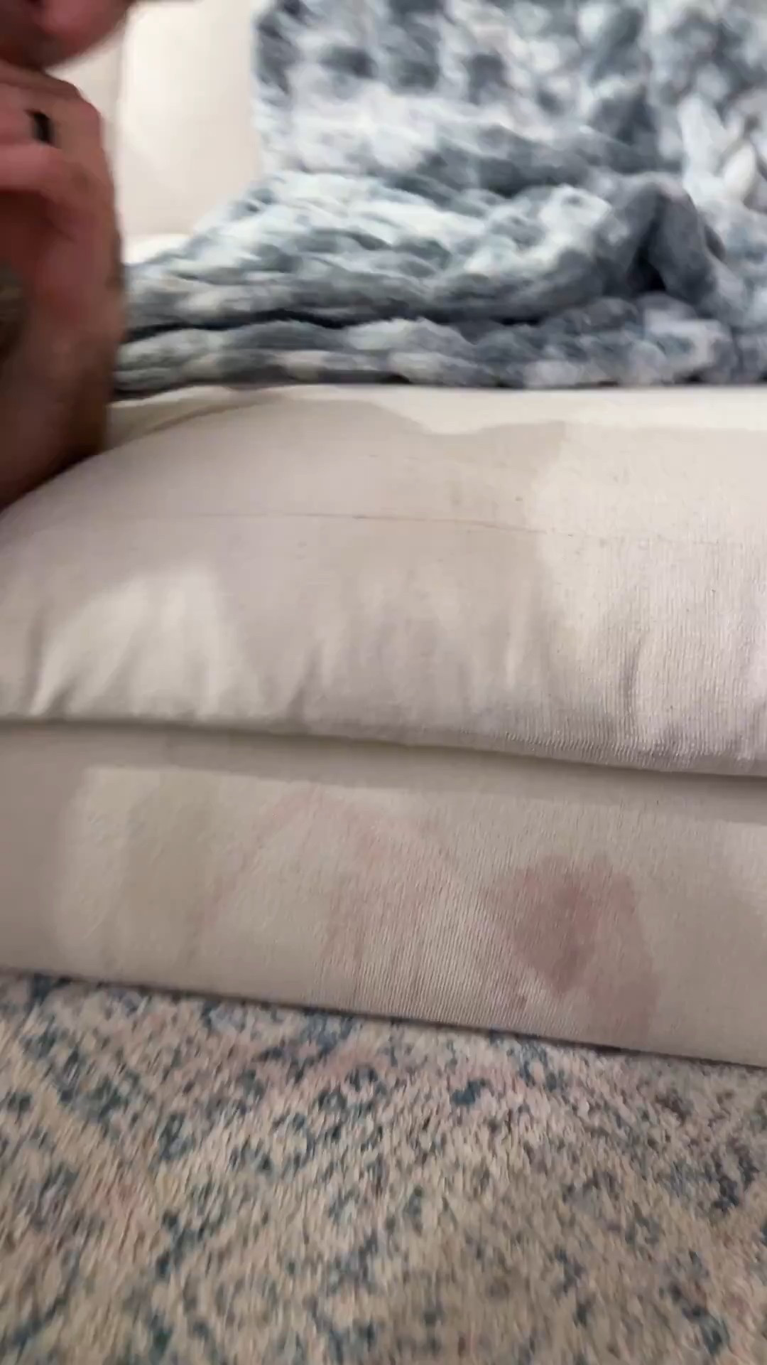 White couch necessities 😂 

 