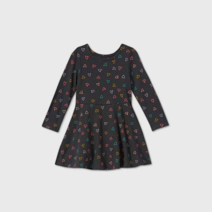 Toddler Girls' Long Sleeve Knit Dress - Cat & Jack™ | Target