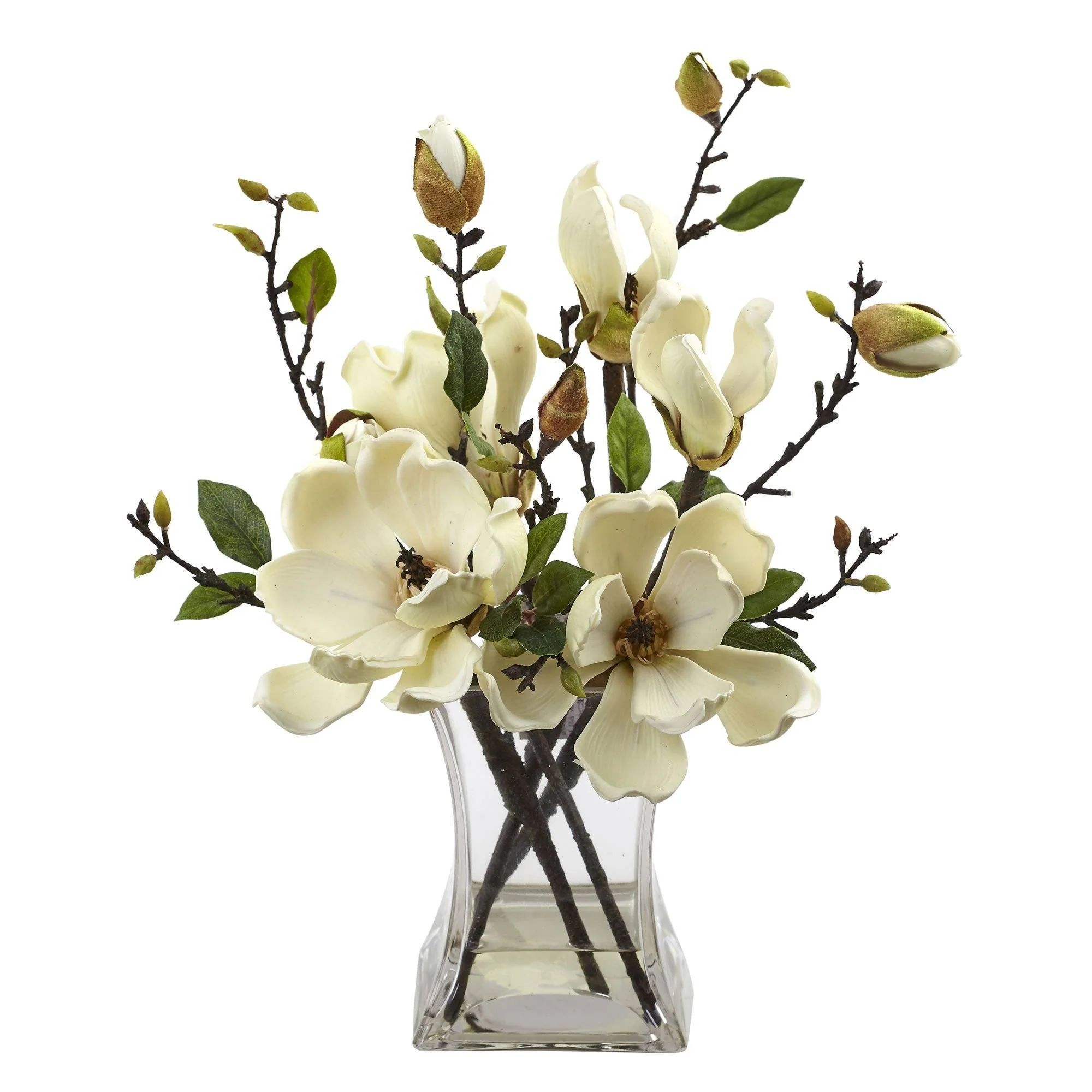 Magnolia Arrangement w/Vase 4534 Nearly Natural | Nearly Natural