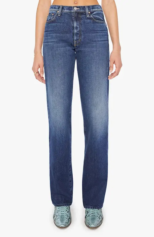 MOTHER The Rambler High Waist Straight Leg Jeans in Unplugged at Nordstrom, Size 28 | Nordstrom