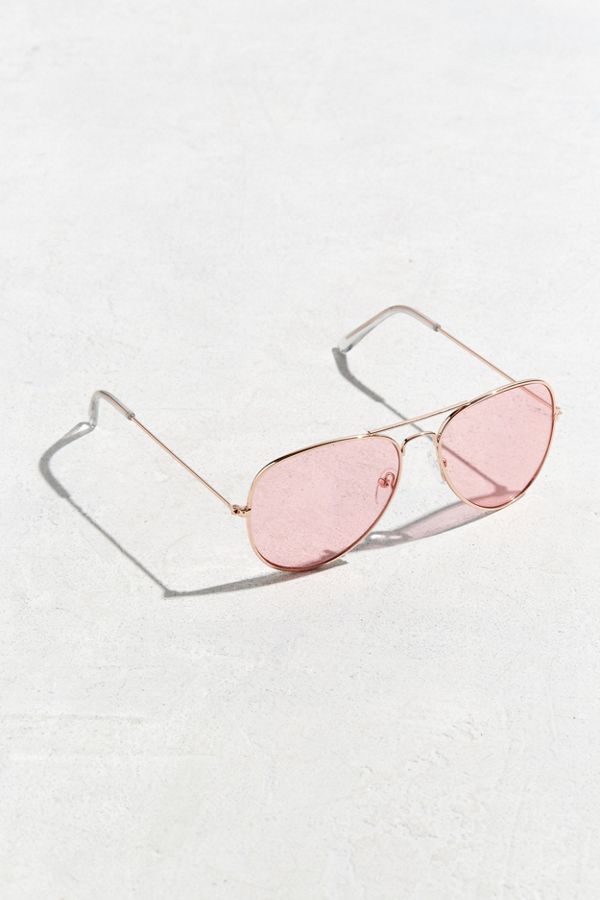 Pink Top Gun Aviator Sunglasses | Urban Outfitters (US and RoW)