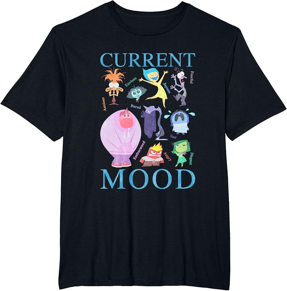 Disney Pixar Inside Out 2 Current Mood Many Emotions Vintage T-Shirt | Amazon (US)