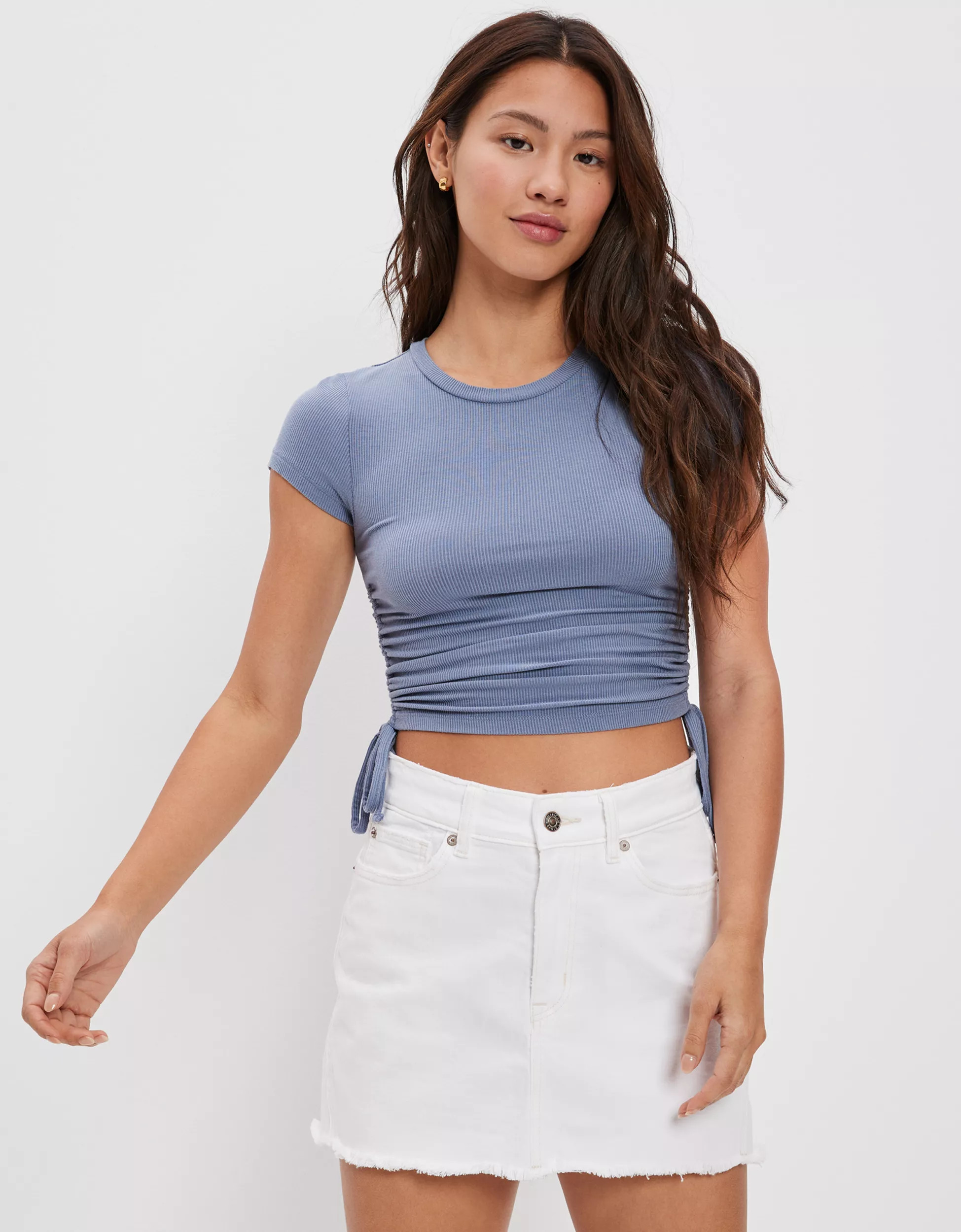 AE White '90s High-Waisted Mini Skirt | American Eagle Outfitters (US & CA)
