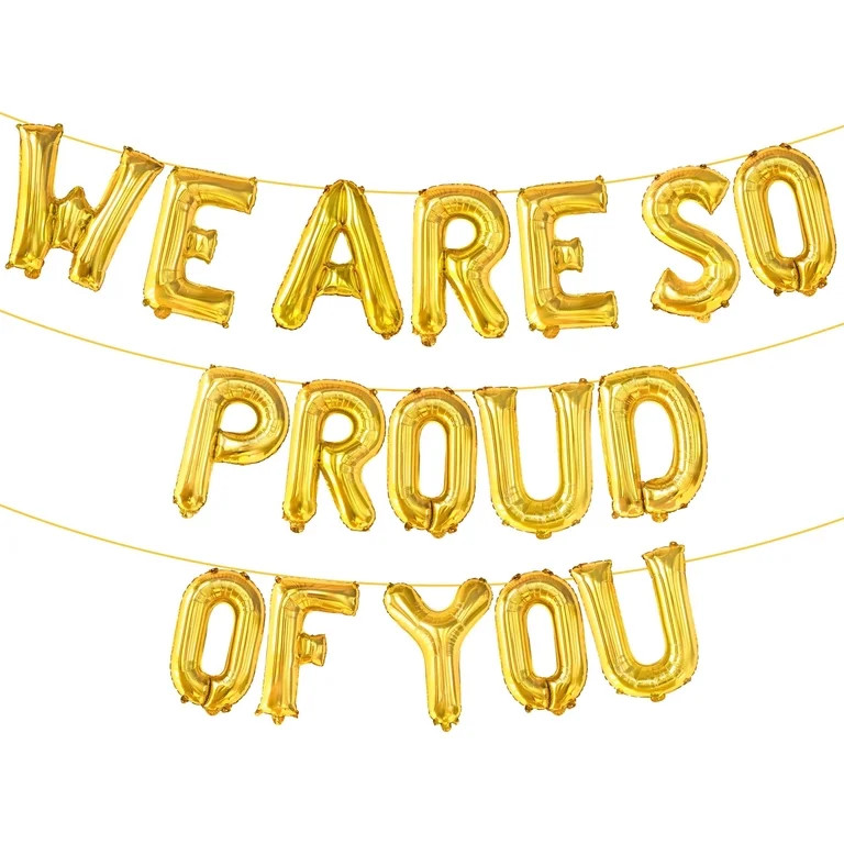 KatchOn, We Are So Proud Of You Balloons - 16 Inch, Gold Congratulations Balloons | We are so pro... | Walmart (US)