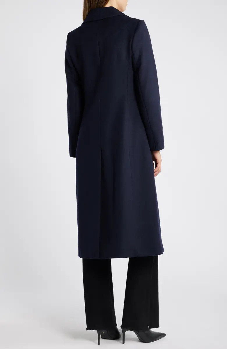 Single Breasted Wool Blend Reefer Coat | Nordstrom