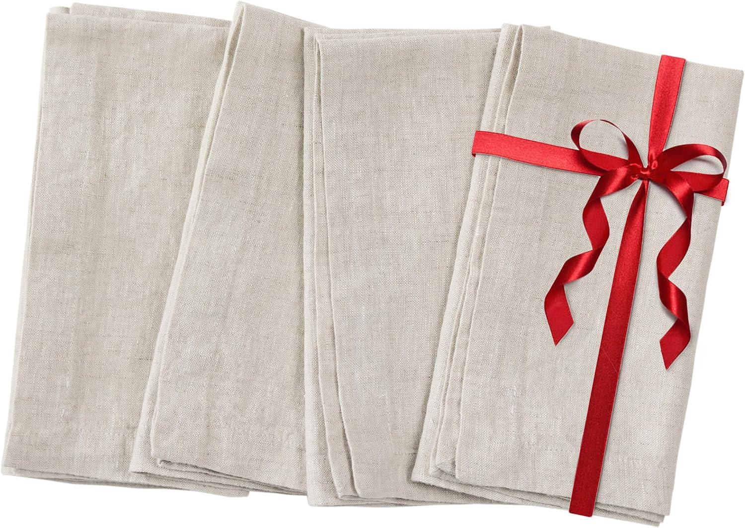100% Pure French Linen Dinner Napkins-(Natural, 20x20 Inch) | Amazon (US)