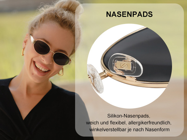 SOJOS Retro Sonnenbrille Damen Herren Oval Metal Trendy Classic UV400 Schutz Sonnenbrillen SJ1217 | Amazon (DE)