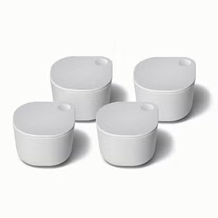 Caraway Home Dot Containers Grey Set of 4 | The Container Store