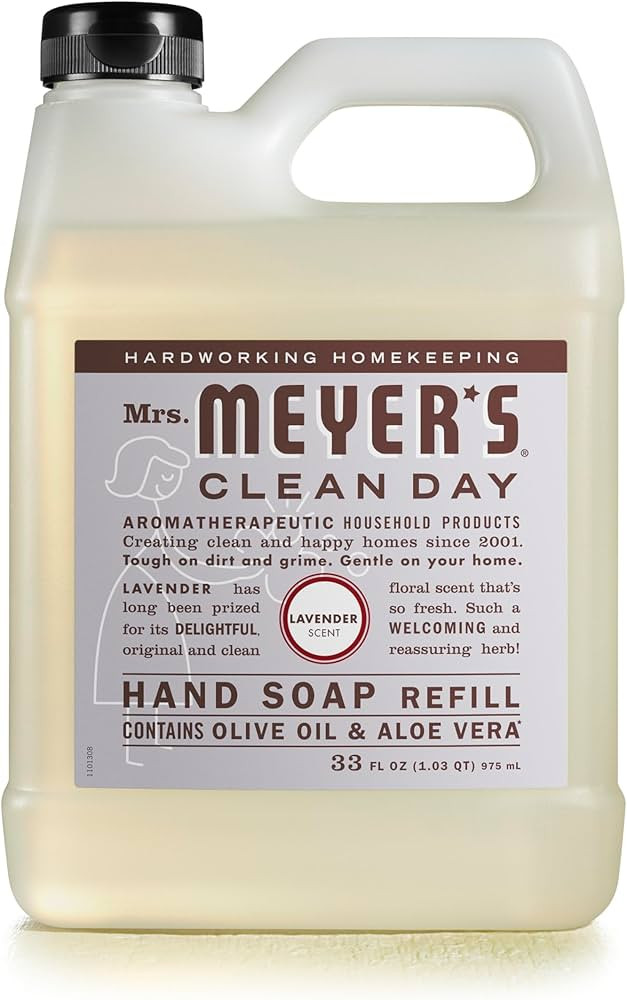 MRS. MEYER'S CLEAN DAY Liquid Hand Soap Refill, Cruelty Free and Biodegradable Formula, Lavender ... | Amazon (US)