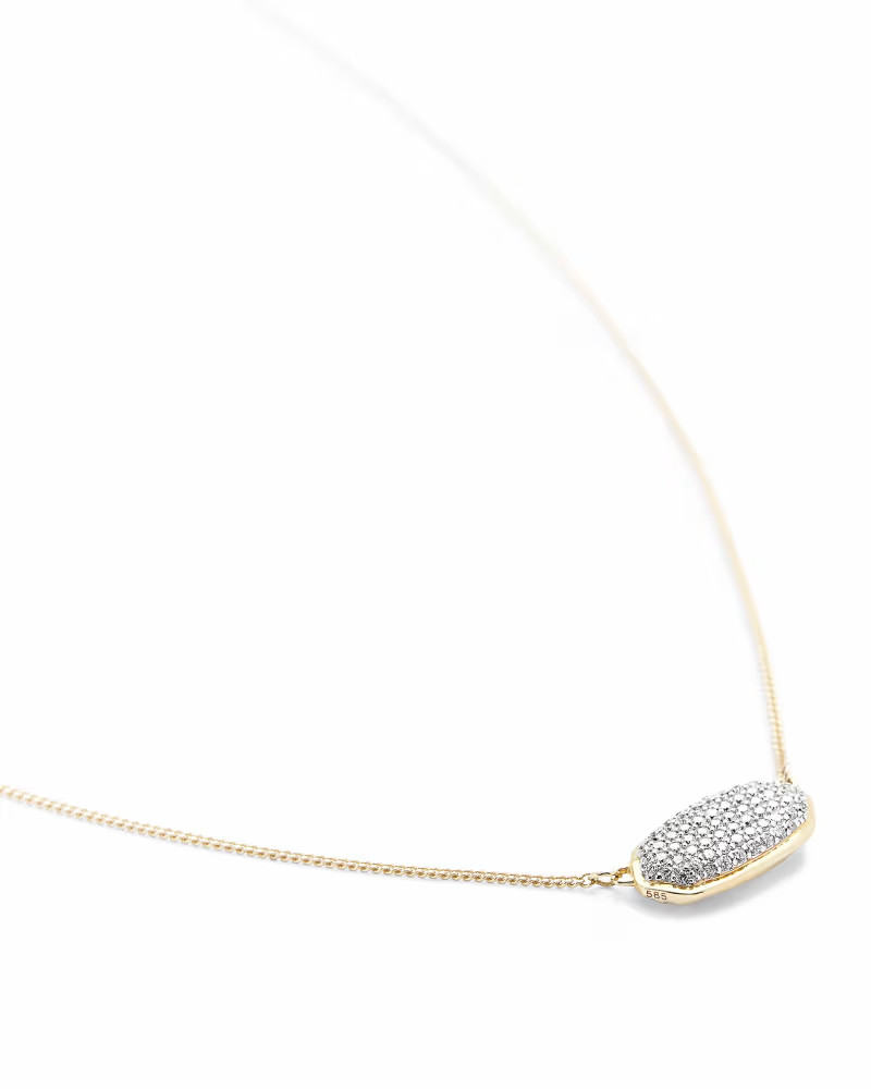 Elisa Pendant Necklace in Pave Diamond and 14k Yellow Gold | Kendra Scott