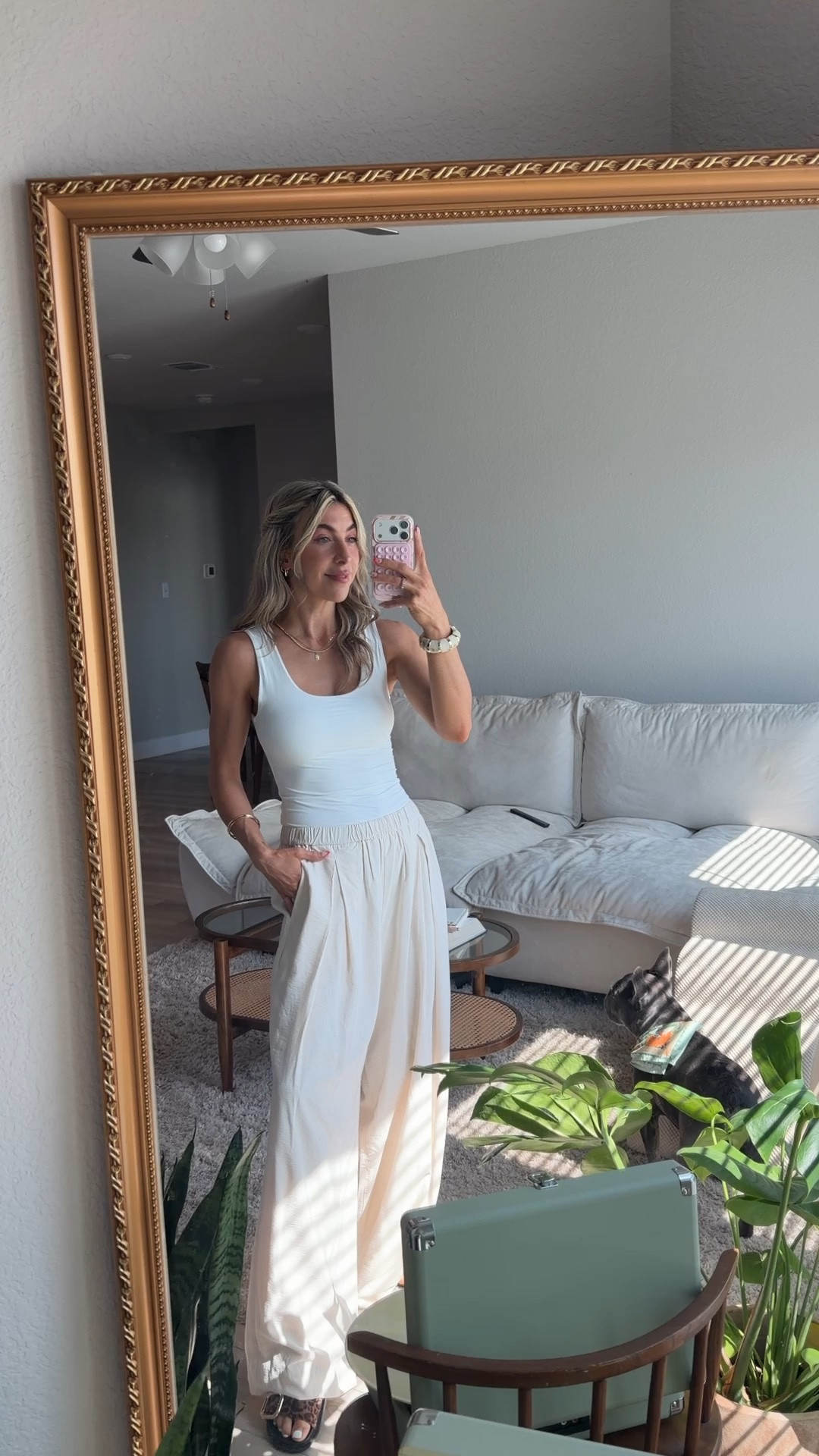 ootd! these abercrombie pull on pants are amazing - and on sale! use code AFSUMMER for an extra 15% off! wearing a size small regular and i’m 5’6” :) my top is amazon and has a built in bra! not see through - the perfect throw on and go combo! also linking my jewelry - use code BRIT20 for 20% off! @abercrombie

#LTKvlog #LTKootd #LTKdayinmylife