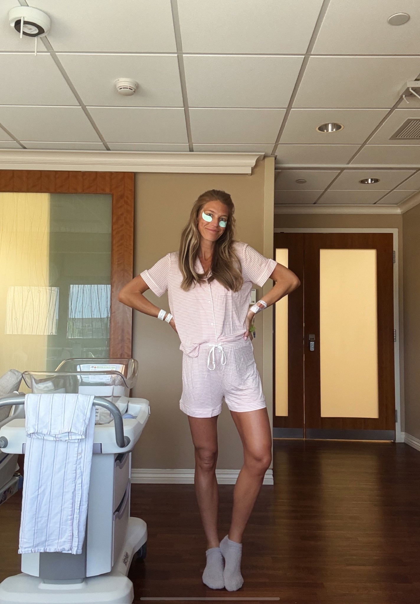 These PJs were perfect for the hospital: breathable, cozy, and a button-down top! I also loved having these eye patches! 🙌🏼

#LTKootd #LTKmomlife #LTKBaby