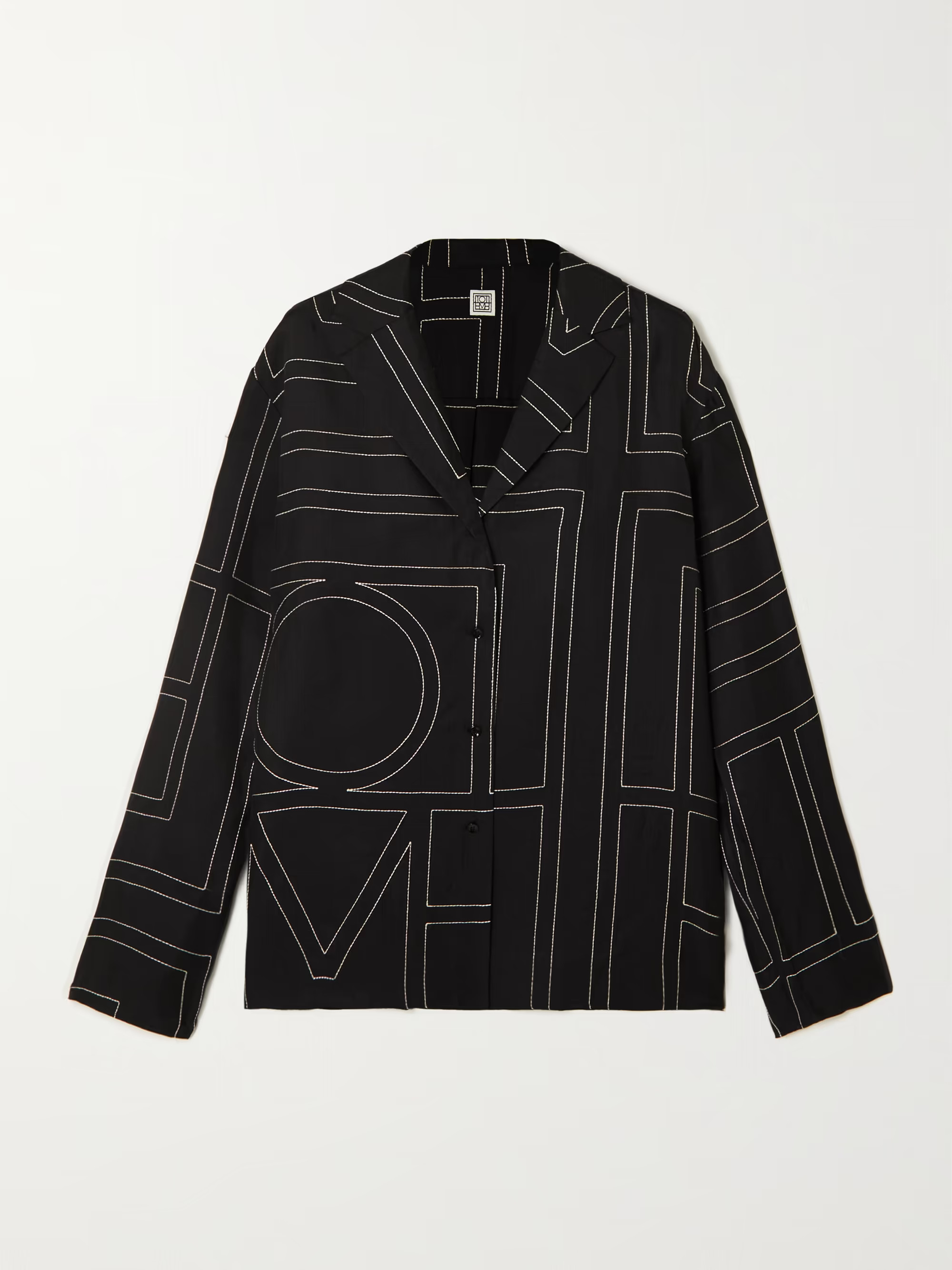 Embroidered silk-twill shirt | NET-A-PORTER APAC