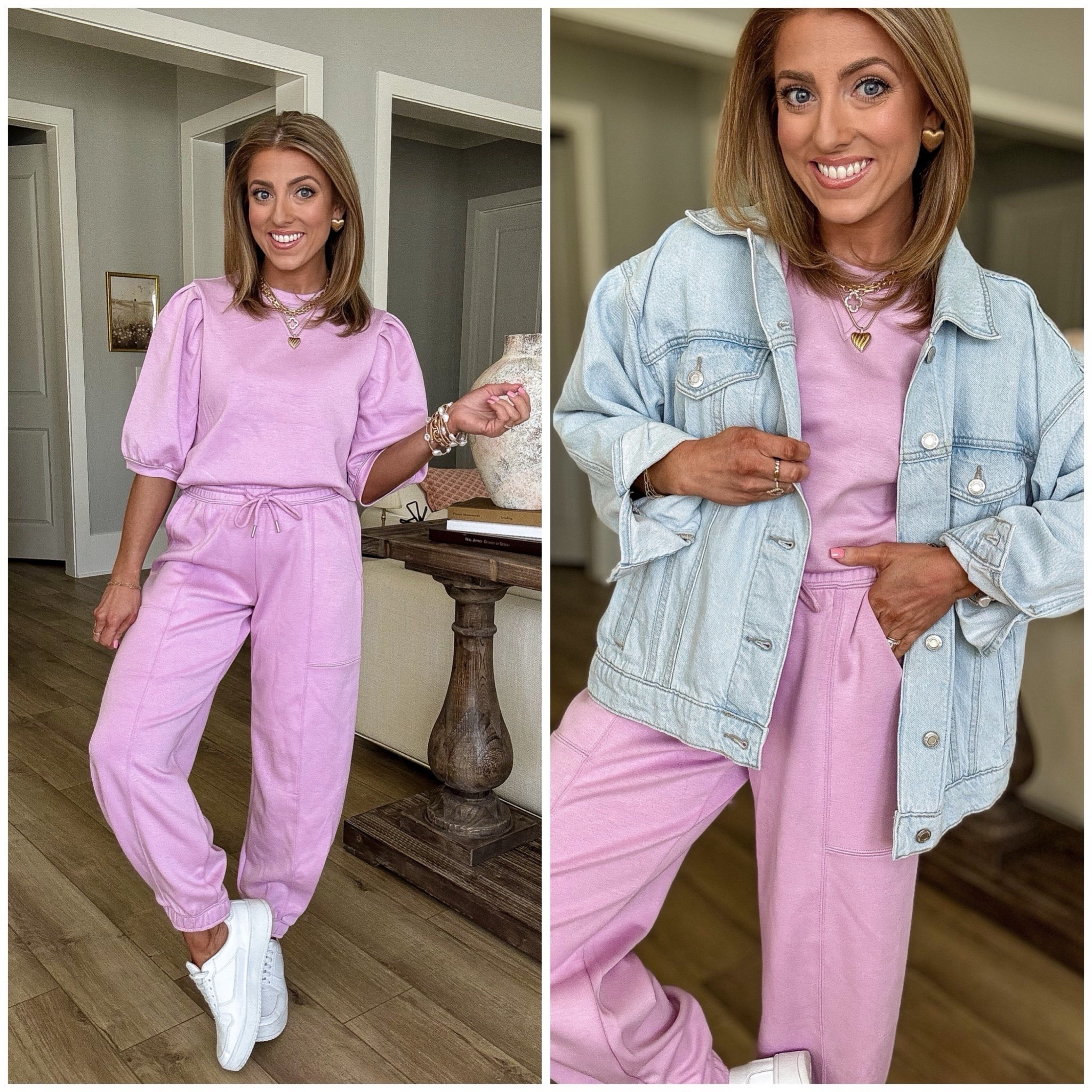 This new Walmart Scubaknit set is an absolute dream 🤍 The gorgeous lilac color is so flattering, and the puff sleeve top paired with the jogger-style pants gives that perfect mix of polished and comfy. The fabric is buttery soft, stretchy, and holds its shape—easy enough for lounging but cute enough to wear out. I love it styled on its own or layered with a Walmart oversized denim jacket for an effortless everyday look. Perfect for school drop-off, travel days, errands, or casual weekends when you still want to feel put together ✨

#WalmartFashion #WalmartNewArrivals #Scubaknit #MatchingSet #LoungewearStyle #ComfyChic #JoggerSet #PuffSleeve #EverydayOutfit #AffordableFashion #ChicOnABudget #WalmartFinds #LTKStyle #LTKUnder50