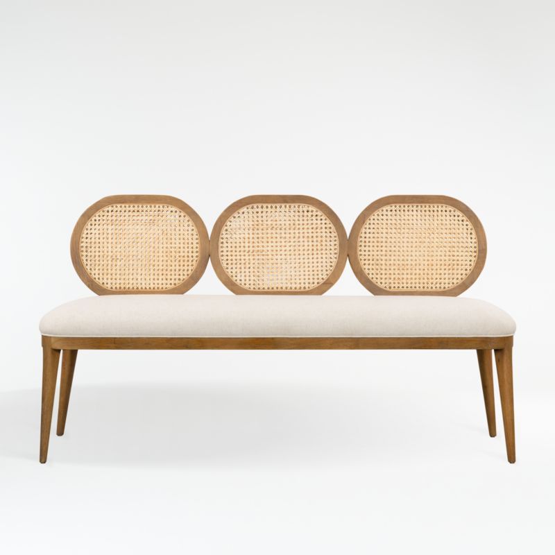 Grier Cane Bench | Crate and Barrel | Crate & Barrel