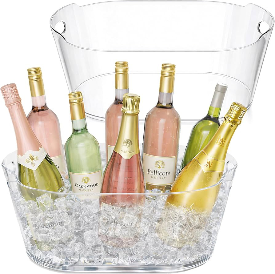 Lifewit 13L Ice Bucket for Parties 2 Pcs, Large Plastic Drink Cooler for Champagne Wine, Beer, Cl... | Amazon (US)