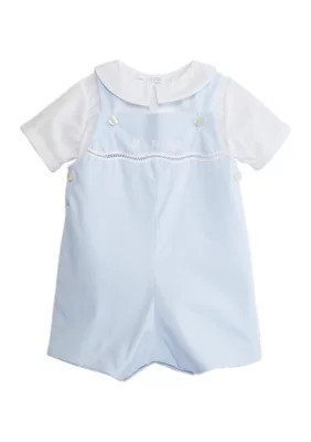Feltman Brothers Boys 4-7 Train Shortall - 2 Piece Set, Blue, 6 Months | Belk