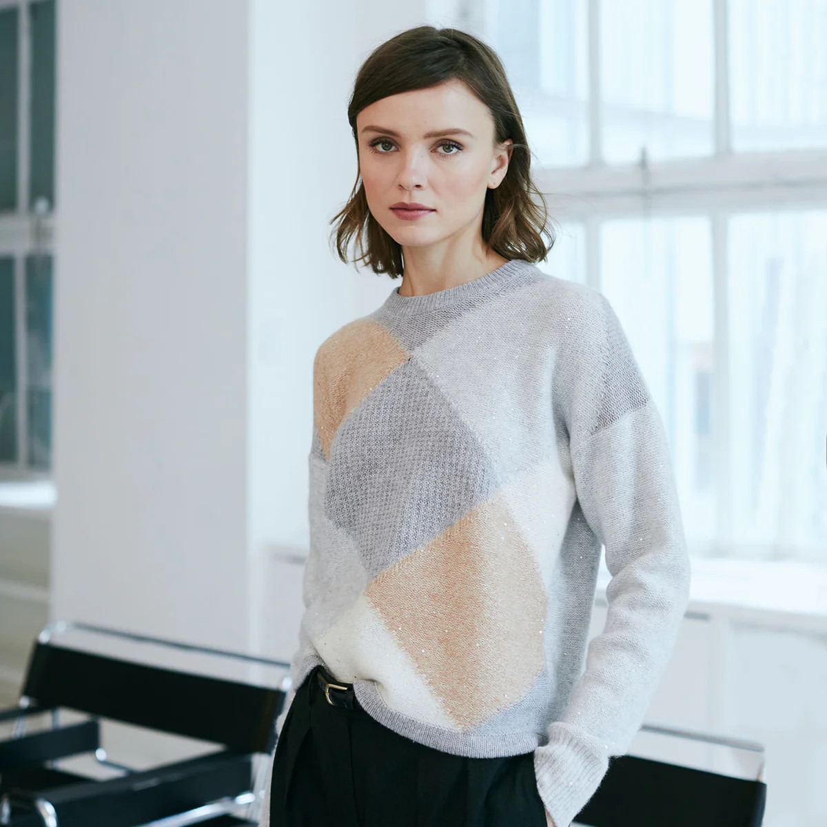 Sequin Diamond Crew | Autumn Cashmere | Autumn Cashmere