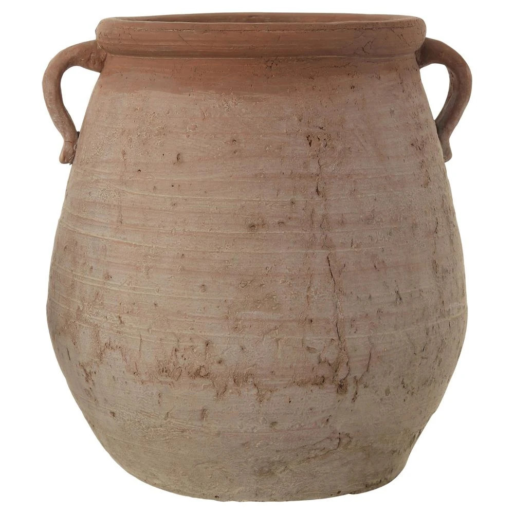 Leith French Country Whitewash Terracotta Planter Vase | Kathy Kuo Home