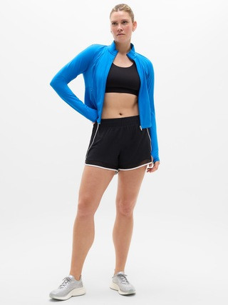 Mesh Racer Run Mid Rise 4"" Short | Athleta
