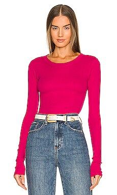 LA Made Long Sleeve Crew Neck Top in Pomme from Revolve.com | Revolve Clothing (Global)