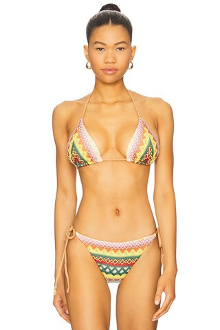 Luli Fama Triangle Bikini Top in Multicolor from Revolve.com | Revolve Clothing (Global)