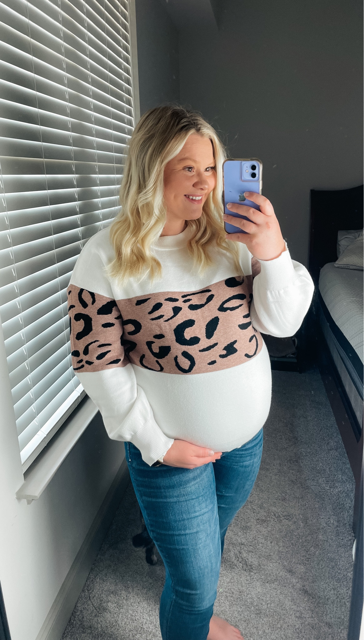 Chettah all the way this fall with this adorable sweater #maternity #fall #sweaters 

#LTKbump #LTKSeasonal #LTKfit