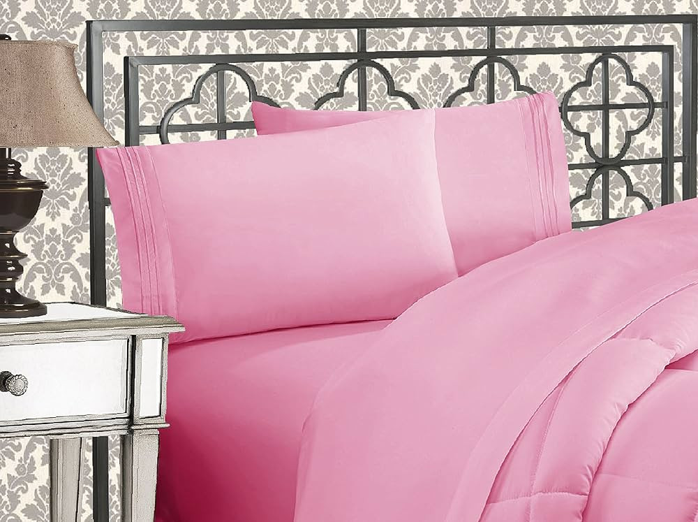 Elegant Comfort Luxurious 1500 Thread Count Egyptian Quality Three Line Embroidered Softest Premi... | Amazon (US)