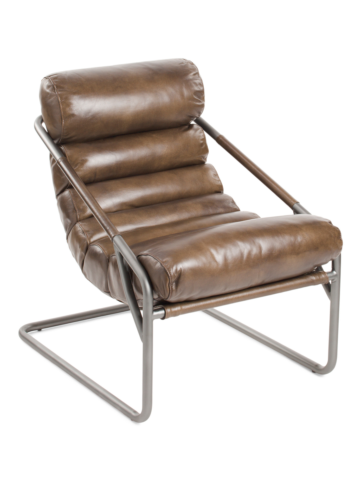 36in Top Grain Leather Jackson Accent Chair | Marshalls