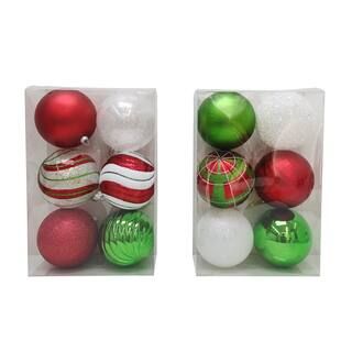 Assorted 6ct. 4.5" Red, Green & White Shatterproof Ball Ornaments by Ashland® | Michaels | Michaels Stores