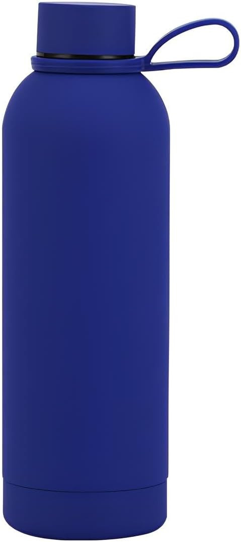RareGem Insulated Water Bottles -17 oz Stainless Steel Rubber Coated Double Wall Water Bottle, Le... | Amazon (US)