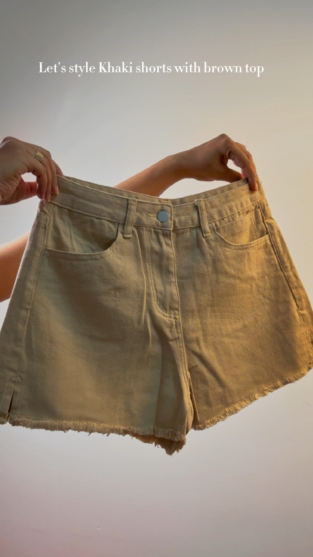 Khakhi Shorts with brown top Outfit for Summer 

#LTKFind #LTKunder100 #LTKunder50