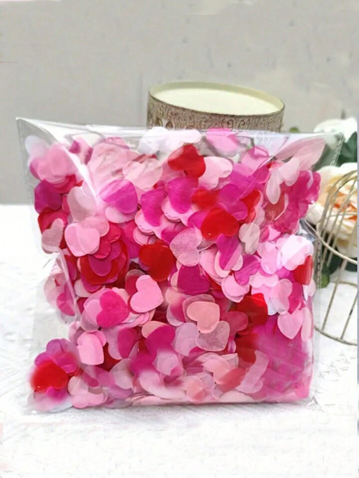 1500pcs,Pink Heart Confetti, 1 Inch - Ideal For Valentine's Day, Anniversary, Birthday, Graduatio... | SHEIN