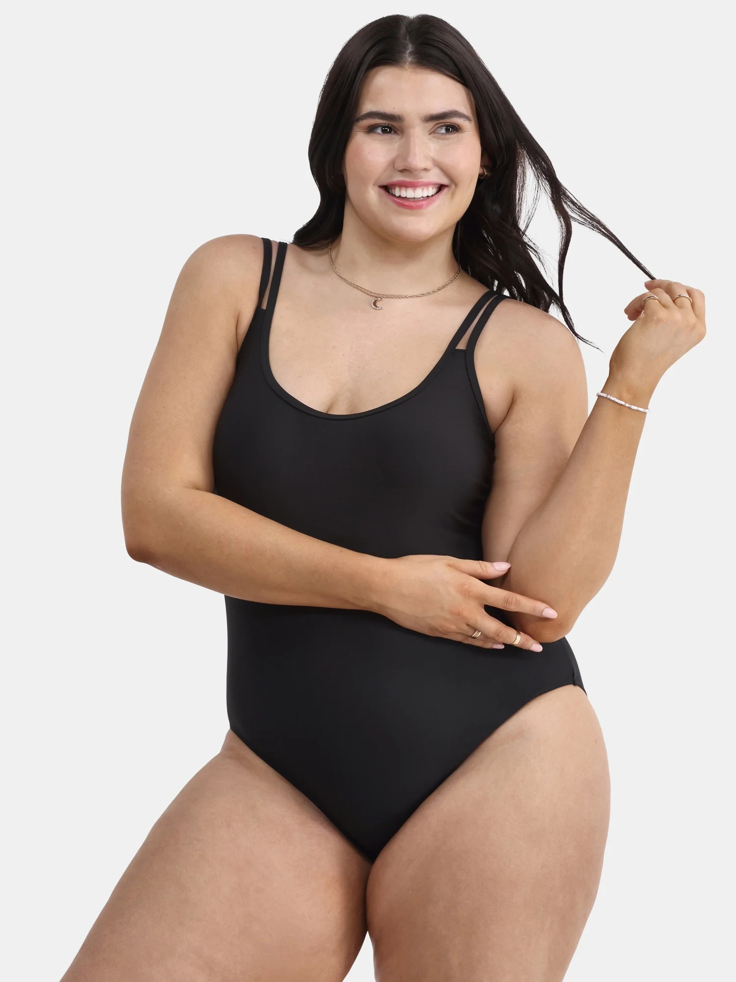 No Boundaries High Leg One Piece Swimsuit, Women's | Walmart (US)
