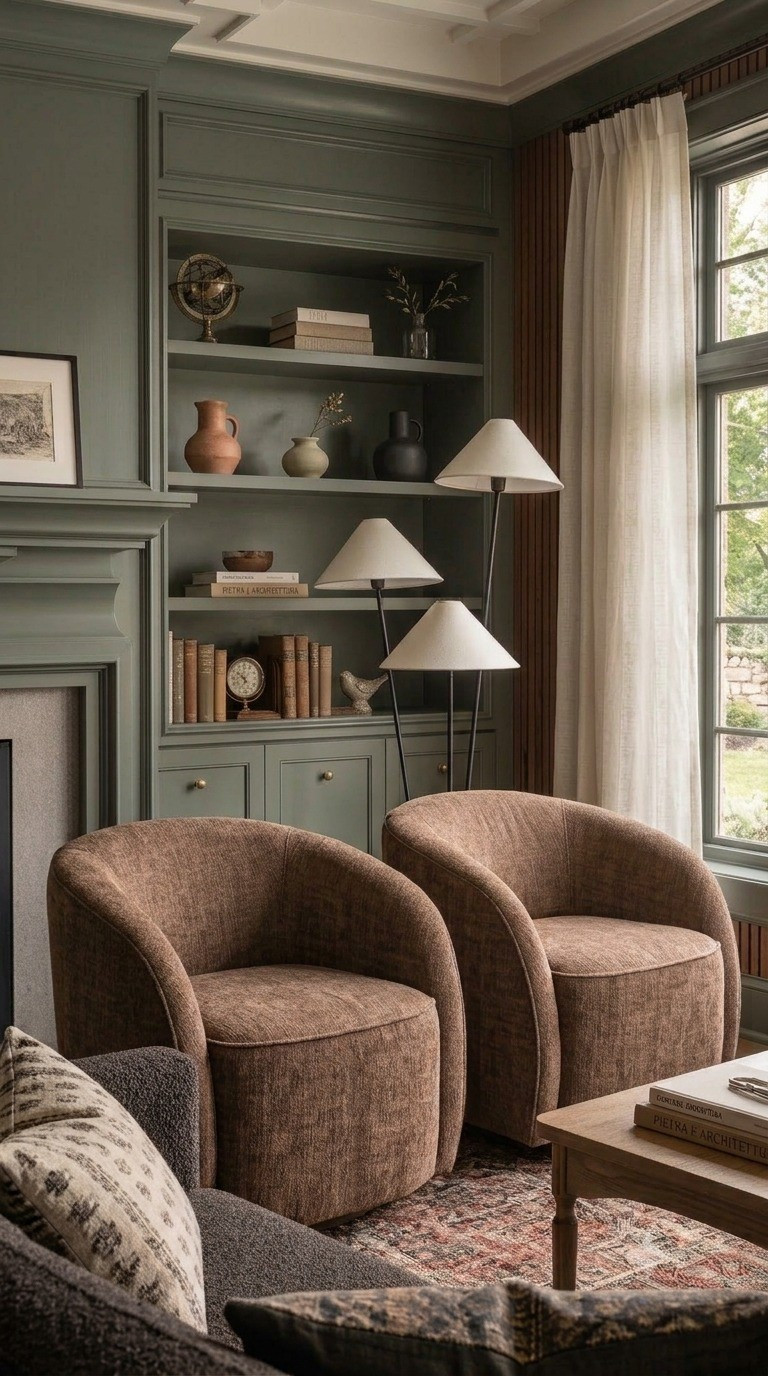 These Walmart swivel chairs bring the high-end designer look for way less. The textured chocolate fabric adds instant warmth and comfort. #walmartfinds #livingroominspo #accentchair #homedecor

#LTKHome #LTKSeasonal