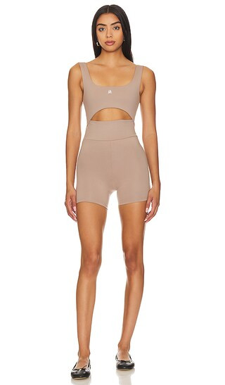 The Jett Reversible Romper in Biscotti | Revolve Clothing (Global)