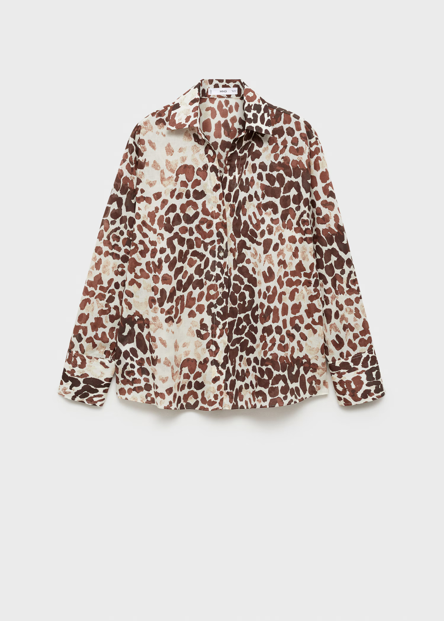 Printed cotton shirt - Woman | MANGO USA | MANGO (US)