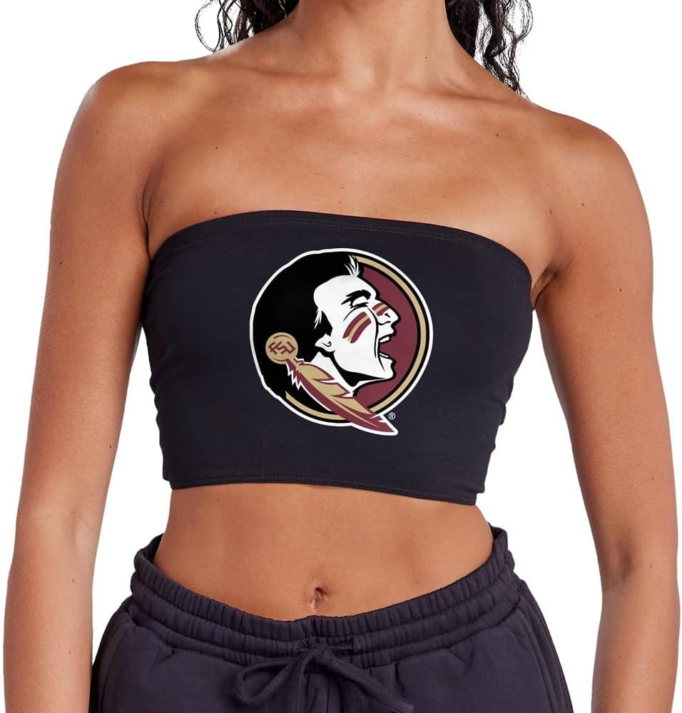 Official Collegiate Primary Logo Women's Tube Top, Strapless Casual Sleeveless Single Layer Top | Amazon (US)