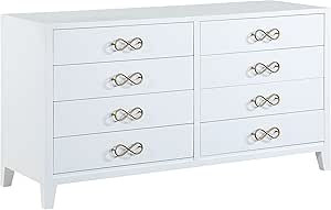 Meridian Furniture Bowtie Collection Modern | Contemporary Dresser with Brushed Gold Handles, 60"... | Amazon (US)