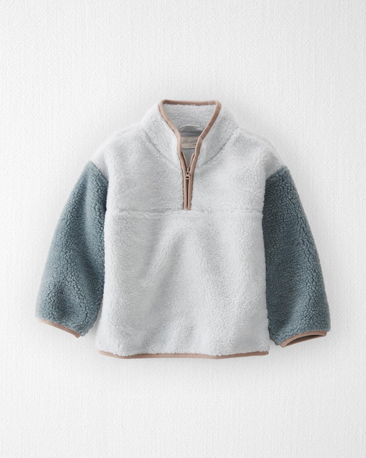 Cloudy Day Toddler Recycled Sherpa Quarter Zip Pullover | oshkosh.com | OshKosh B'gosh