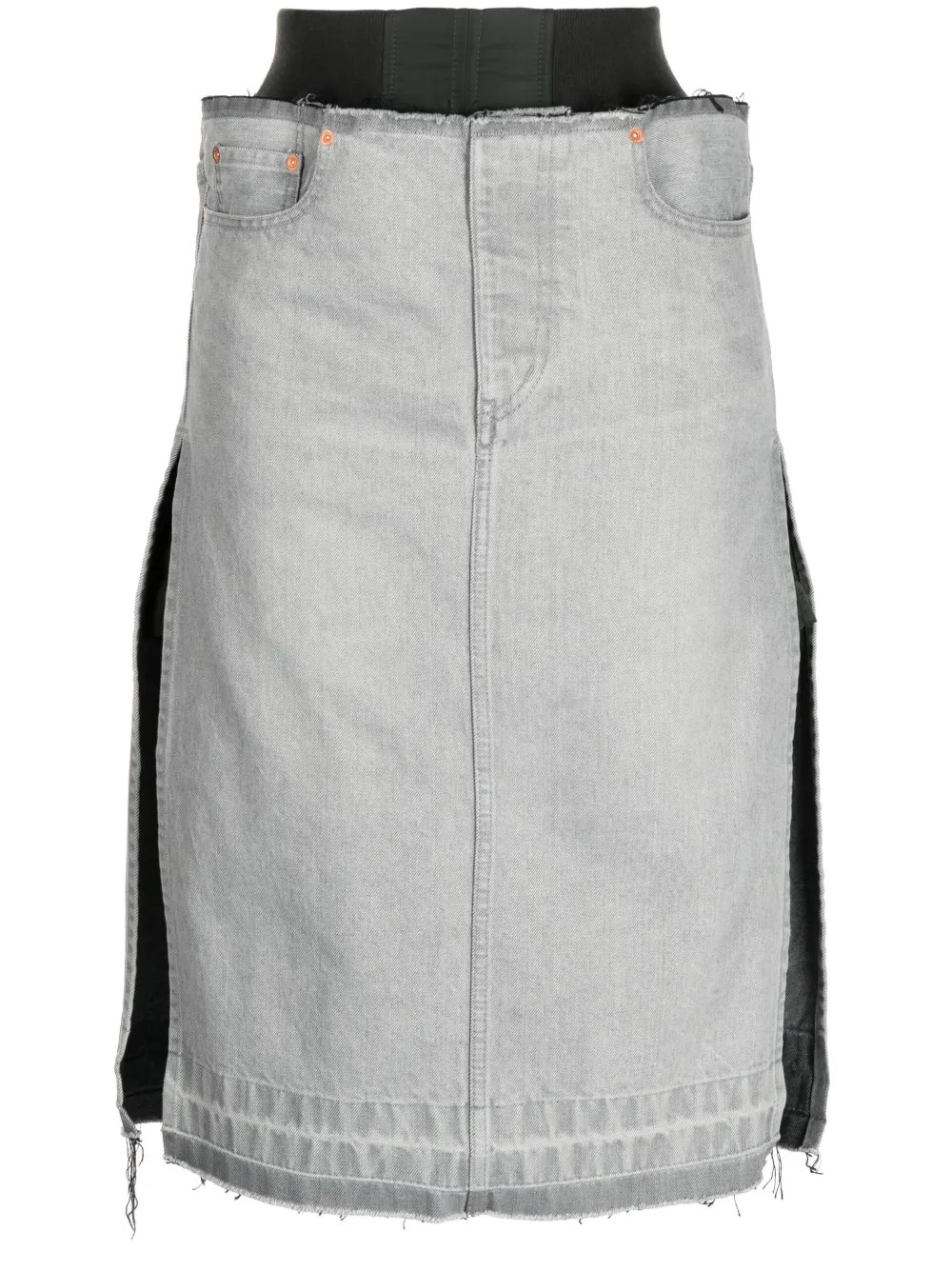 slip-on denim skirt | Farfetch Global