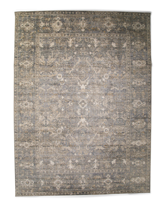 Made In Egypt 9x12 Rosemarie Floral Border Area Rug | TJ Maxx