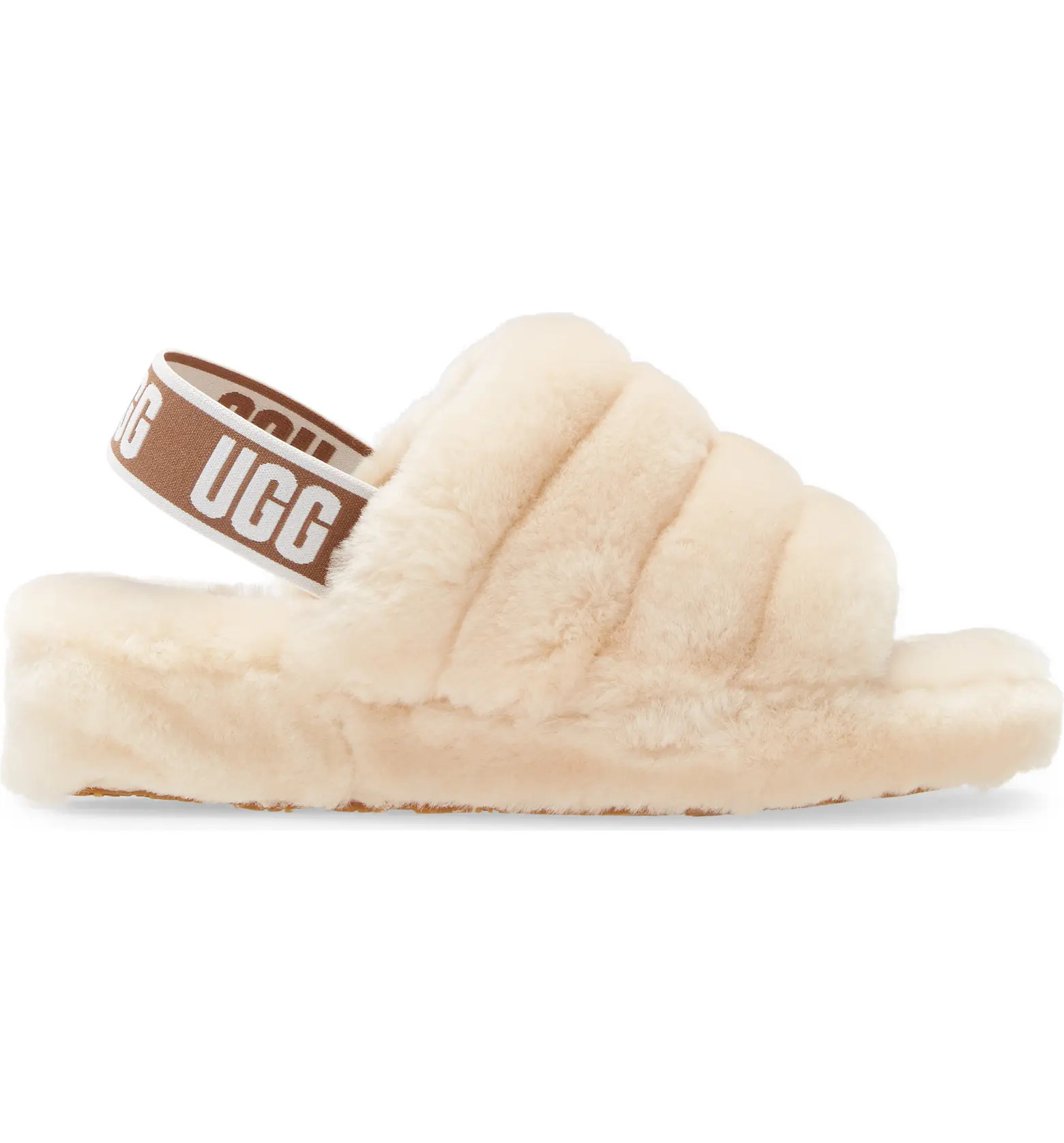 UGG® Fluff Yeah Genuine Shearling Slingback Sandal | Nordstrom | Nordstrom