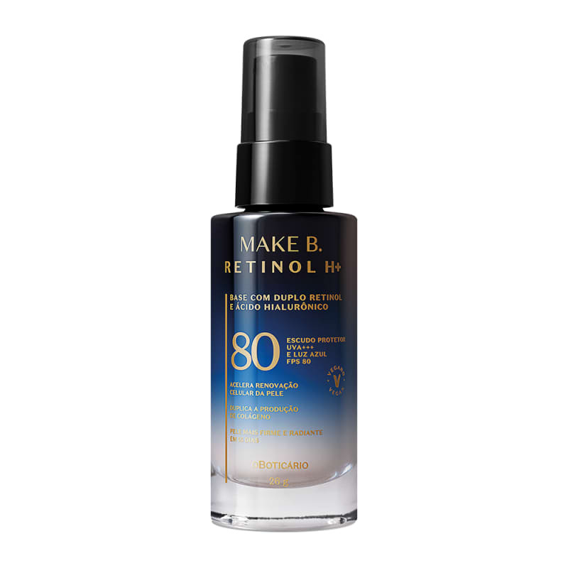 Base Líquida Cor 15 com FPS 80 Make B. Retinol H+ 26g | oBoticario (BR)