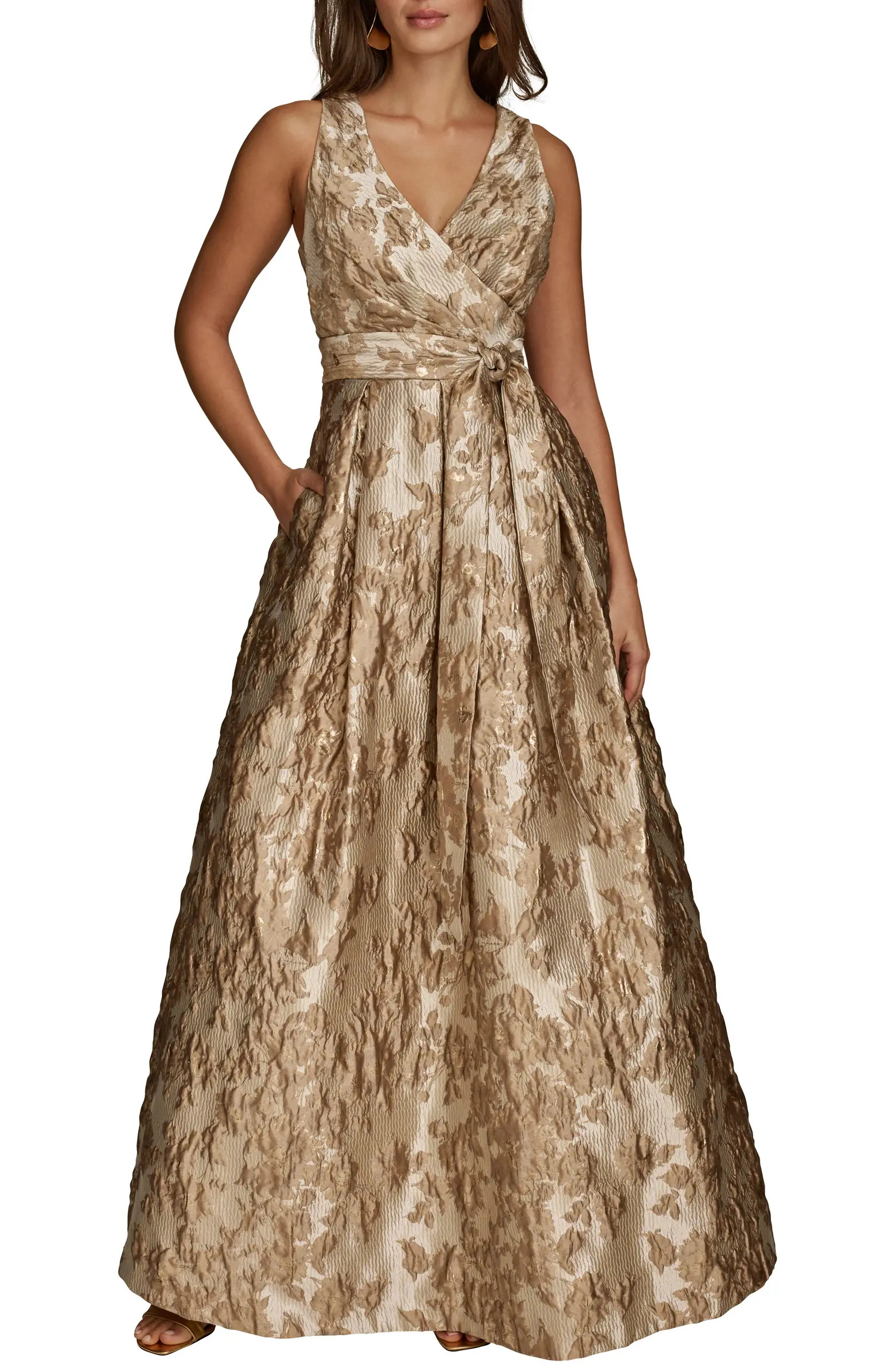 Donna Karan New York Metallic Jacquard Ballgown | Nordstrom | Nordstrom