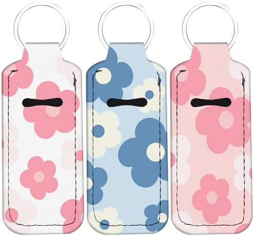 Lip Balm Holder Keychain,Cute Lip gloss Keychain,Lipstick Neoprene Clip-on Lip Balm Holder for Wo... | Amazon (US)