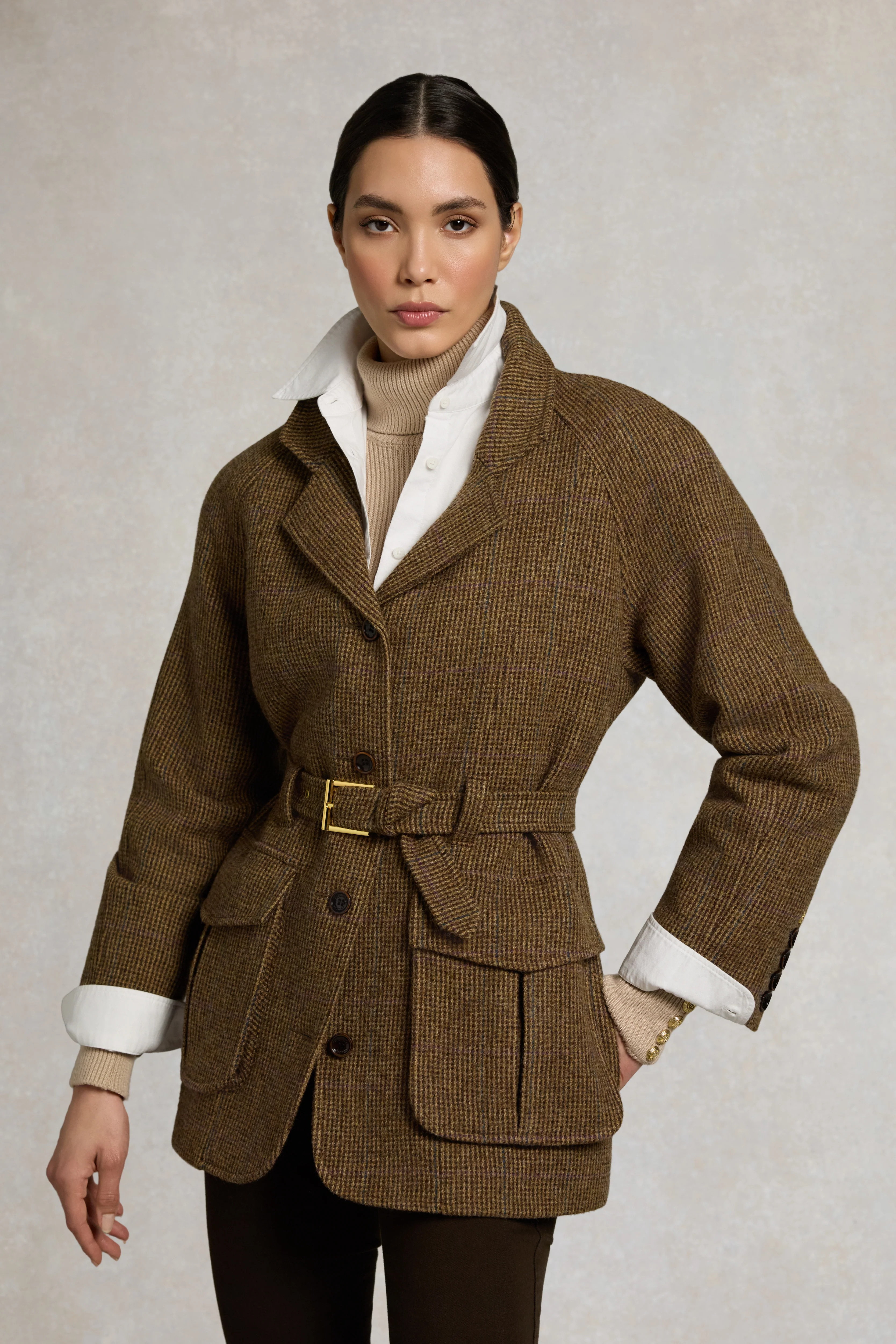 Cotswold Belted Jacket (Bamford Tweed) | Holland Cooper