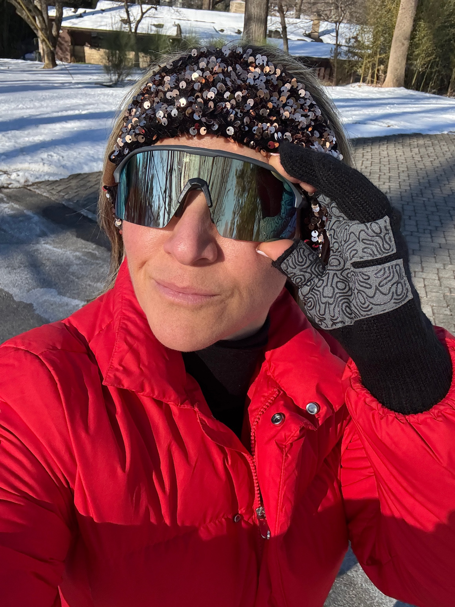 You need these winter glasses to protect you from the sun and cold air! I’m obsessed with the fit and the way my eyes don’t tear after a long walk outside. Also the headband serves a double purpose- warmth and sparkle ✨ 

#LTKFitness #LTKSaleAlert