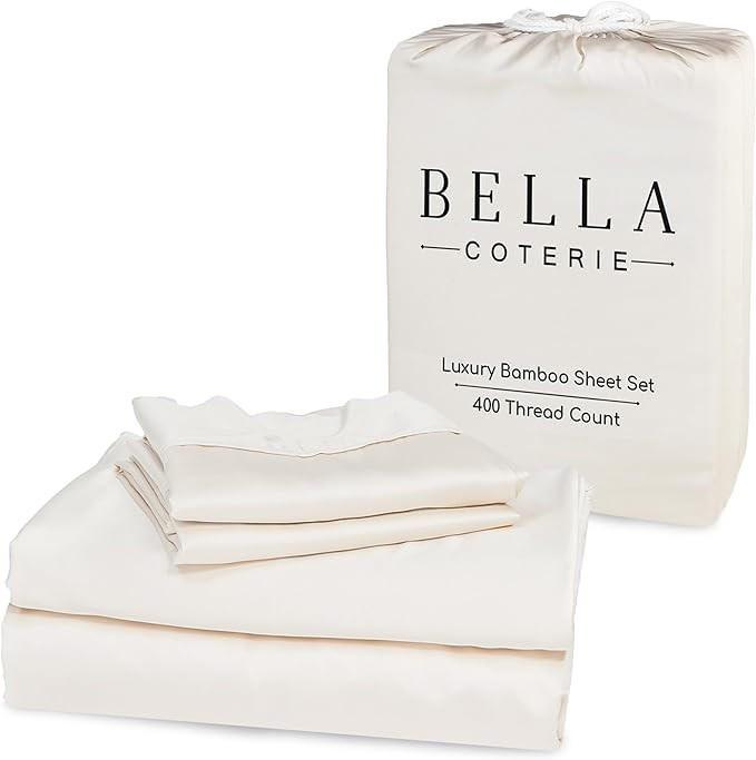 Bella Coterie Luxury King Bamboo Sheet Set | Organically Grown | Ultra Soft | Cooling for Hot Sle... | Amazon (US)